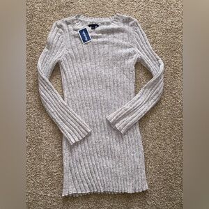 American Eagle Women's Gray Sweater Dress